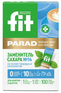 Fit Parad Заменитель сахара на основе стевии № 14 50 г (стик/10) 100 шт