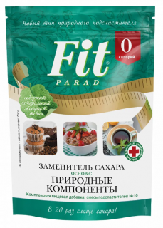 Fit Parad Заменитель сахара на основе эритрита и стевии № 10 (дойпак) 100&nbsp;г (превью)