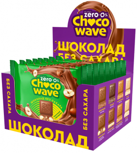 Mr. Djemius Шоколад Chocowave (8шт в уп) Шоубокс 60 г Молочный с фундуком до 22.03.25 без НДС (превью)