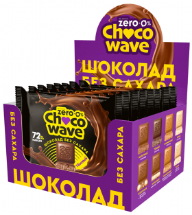 Mr. Djemius Шоколад Chocowave (8шт в уп) Шоубокс 60 г тёмный (72%) до 16.02.25 без НДС (превью)