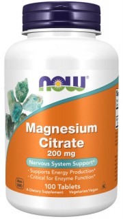 Now Magnesium Citrate 200 mg 100 tabl полупустая банка (превью)