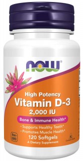 Now Vitamin D3-2000 IU 120 softgels без товарной этикетки (превью)
