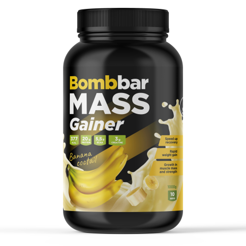 Bombbar Mass Gainer 1000 г Банановый коктейль без НДС до 17.08.2025 (превью)