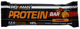 Ironman Батончик "Protein Bar" (24 шт в уп) 50 г Карамель / тёмная глазурь без НДС до 12.06.2025