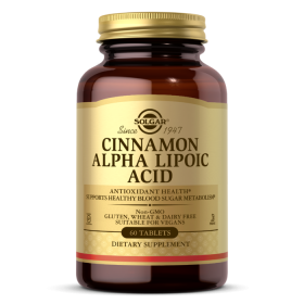 Solgar Cinnamon Alpha Lipoic Acid 60 Tablets до 07.2025