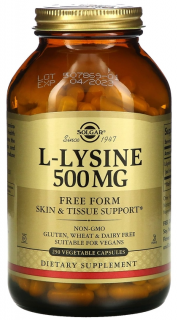 Solgar L-Lysine 500 mg, 250 caps до 07.2025