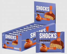 Уценка FitnesSHOCK Брауни (10шт в уп) 50 г "Брауни с ароматом печенья" без НДС до 07.06.2025