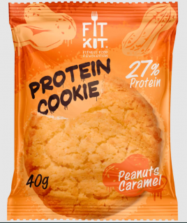 FITKIT без НДС Protein сookie (24 шт в уп) 40 г Арахис-карамель до 23.07.2025