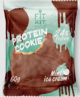 FITKIT без НДС Protein chocolate сookie (24 шт в упакове) 50 г Мятное мороженое до 22.07.2025 (превью)