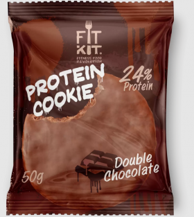 FITKIT без НДС Protein chocolate сookie (24 шт в упакове) 50 г Двойной шоколад до 29.07.2025