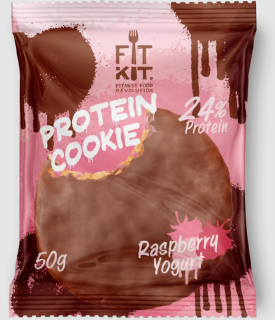 FITKIT без НДС Protein chocolate сookie (24 шт в упакове) 50 г Малиновый йогурт до 26.07.2025