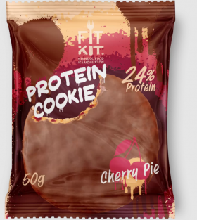 FITKIT без НДС Protein chocolate сookie (24 шт в упакове) 50 г Вишневый пирог до 31.07.2025