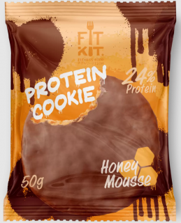 Уценка FITKIT без НДС Protein chocolate сookie (24 шт в упакове) 50 г Медовый мусс до 02.04.2025