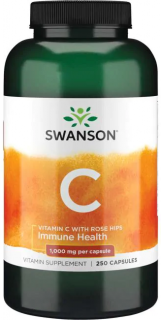 Swanson Vitamin C with Rose Hips 1,000 mg 250 Caps срок 09.25 (превью)