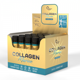 Optimum System Gold Series Marine Collagen 20 флаконов по 25 мл малина (превью)