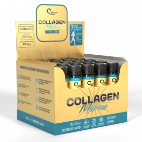 Optimum System Gold Series Marine Collagen 20 флаконов по 25 мл малина (превью)