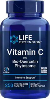 Life Extension Vitamin C and Bio-Quercetin Phytosome, 250 Vegetarian Tablets до 09.2025 (превью)