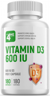 all4ME Vitamin D3 600 IU 180 капс до 05.2025