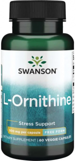 Swanson L-Ornithine - Free Form 500 mg 60 vcaps до 10.25