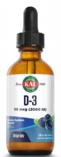 Kal D-3 DropIns 1.8oz 50mcg Blueberry до 10.2025 (превью)