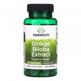 Sw Sup Herb Ginkgo Biloba Extract - Standardized 60 mg, 120 caps до 10.2025 (превью)