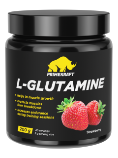 Prime Kraft L-Glutamine (напиток сухой ДС) 200 г strawberry без НДС до 08.10.2025 (превью)