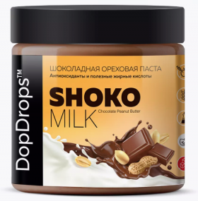 DopDrops Паста ореховая натуральная 500 г "Shoko Milk Peanut Butter" / 2025-09-18 (превью)