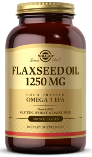 Solgar Flaxseed Oil 1250 mg, 100 sofgels до 12.2025 (превью)