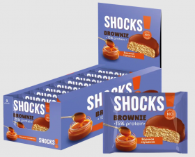 FitnesSHOCK Бисквит глазированный Брауни SHOCKS! (9шт в уп) 50&nbsp;г