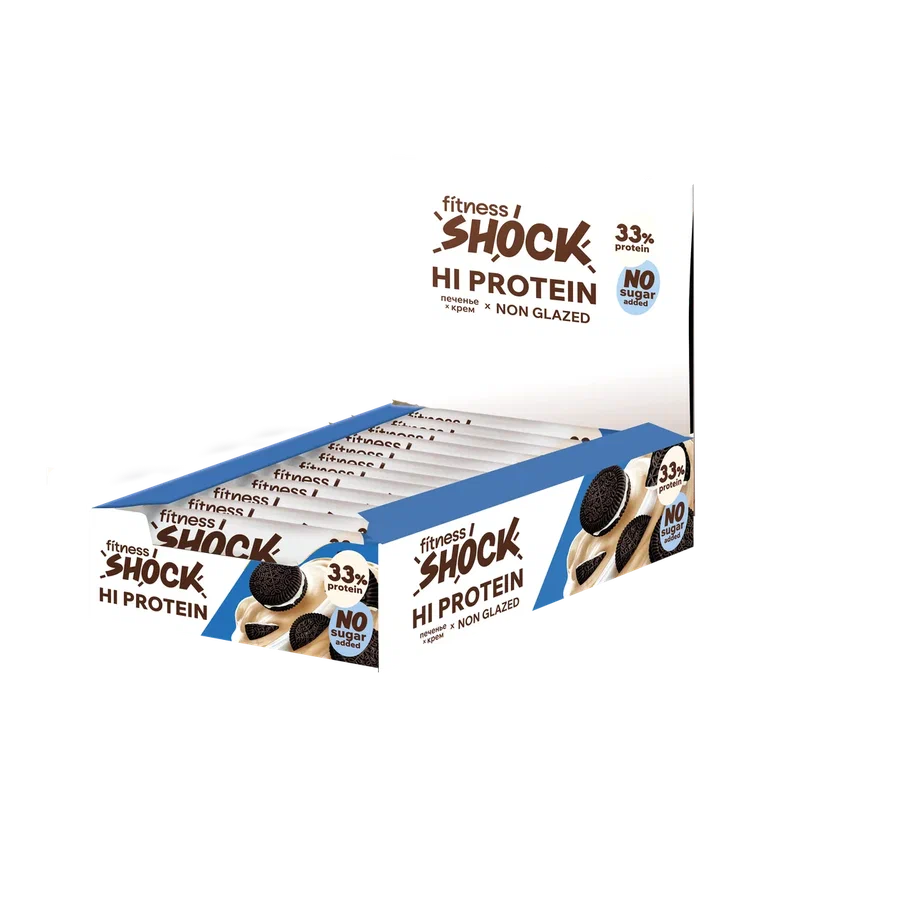 FitnesSHOCK Батончик неглазированный (12шт в уп) 60&nbsp;г (превью)