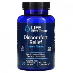 Life Extension Discomfort Relief (Berry Flavor) 60 vegetarian chewable tablets до 12.2025 (превью)