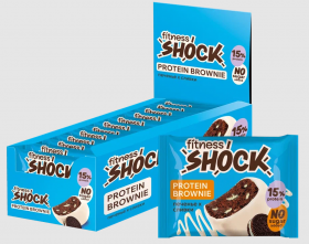 FitnesSHOCK без НДС Бисквит глазированный Брауни (10шт в уп) 50 г "Брауни с ароматом печенья" до 2025-06-07 (превью)