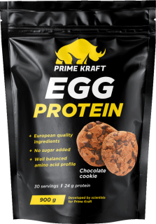 Prime Kraft EGG PROTEIN пакет chocolate cookie 900 г дырочка заклеена