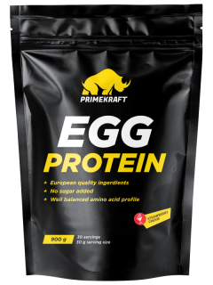 Prime Kraft EGG PROTEIN пакет strawberry cream 900 г дырочка заклеена (превью)