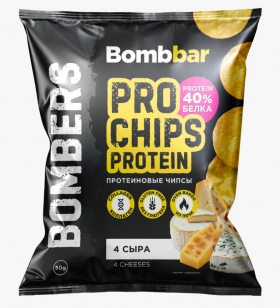 Bombbar Чипсы цельнозерновые протеиновые (14шт в уп) Упаковка 50&nbsp;г