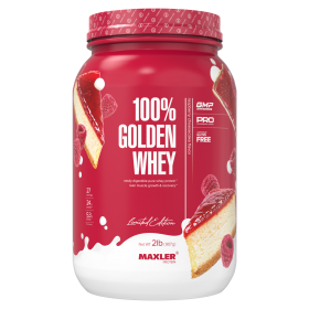 Maxler 100% Golden Whey 907 г Raspberry Cheesecake с НДС (превью)