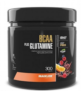 Maxler BCAA + Glutamine 300 г Fruit Punch сыпется (превью)