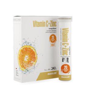 Maxler Vitamin C + Zinc Effervescent 3 tubes box (20 eff. tabl.) Orange с НДС (превью)