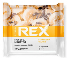 Proteinrex Хлебцы протеино-злаковые 20% протеина Crispy (12 шт в уп) 55 г Банановый трайфл до 04.06.2026