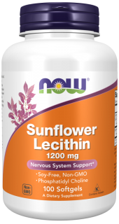 NOW ЧЗ Sunflower Lecithin 1200 mg 100 softgels