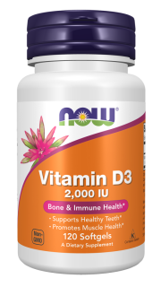 NOW ЧЗ Vitamin D-3 2000 IU 120 sgels (превью)