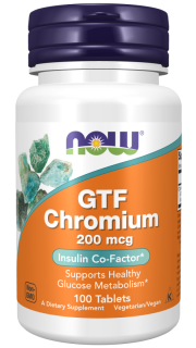 NOW ЧЗ GTF Chromium 200 mcg 100 таб