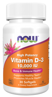 NOW ЧЗ Vitamin D3-10000 IU, 30 softgels