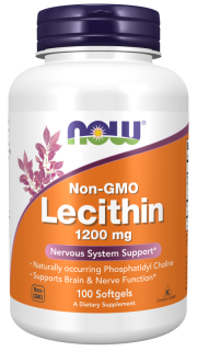 NOW ЧЗ Lecithin 1200 mg 100 softgels (превью)