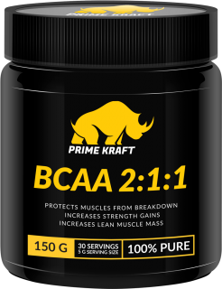 Prime Kraft BCAA 2:1:1 банка 150 г pure / 2027-01-05 треснута крышка