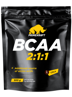 Prime Kraft BCAA 2:1:1 дойпак 500 г «Кола» (Cola) без НДС до 03.01.2026 (превью)