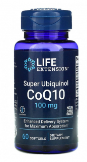 LIFE Extension Super Ubiquinol CoQ10, 100 mg, 60 softgels срок до 05.2026 (превью)