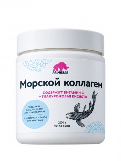 Prime Kraft Marine collagen с витамином С и гиалуроновой кислотой банка 200&nbsp;г