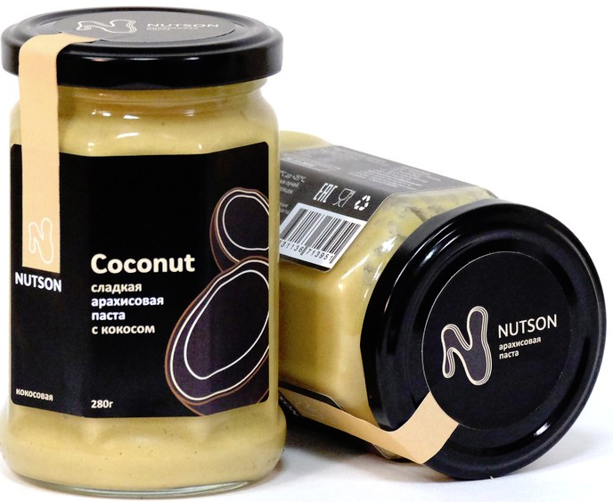 Nutson. Арахисовая паста этикетка. паста ди поло. nutson приложение.